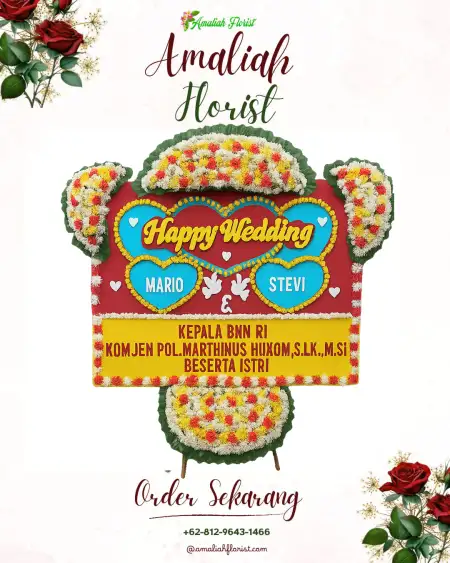 Papan Bunga Pernikahan Pingit Lor